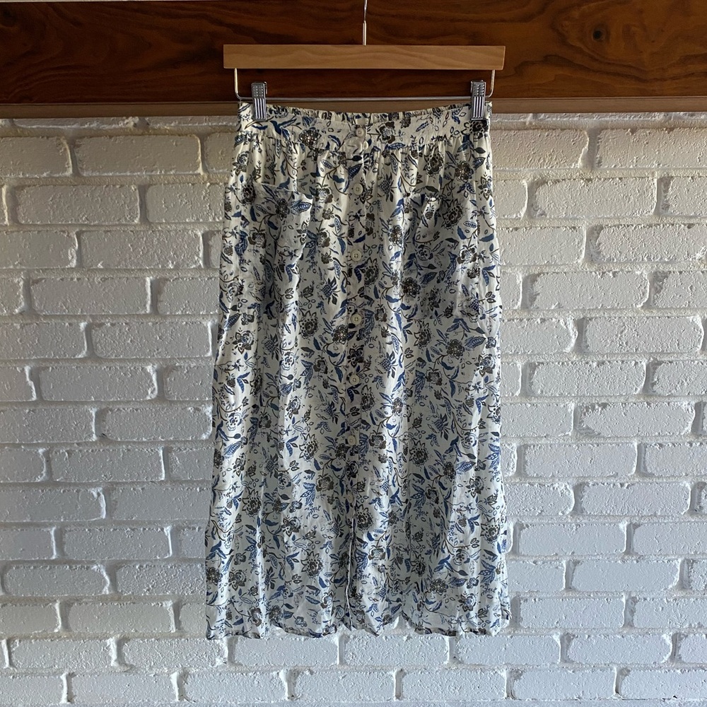 Lucky Brand Midi Button Skirt